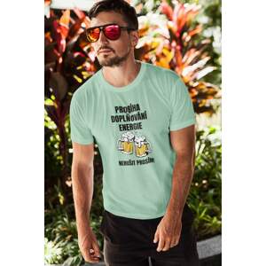 MMO Pánské tričko Doplňování energie Barva: Mätová, Velikost: L