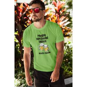 MMO Pánské tričko Doplňování energie Barva: Hrášková zelená, Velikost: L