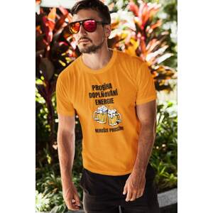 MMO Pánské tričko Doplňování energie Barva: Mandarínková oranžová, Velikost: 3XL