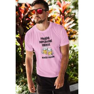 MMO Pánské tričko Doplňování energie Barva: Ružová, Velikost: XS