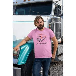 MMO Pánské tričko Kamionista Barva: Ružová, Velikost: L