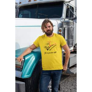 MMO Pánské tričko Kamionista Barva: Žlutá, Velikost: L