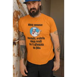 MMO Pánské tričko Kuchař Barva: Mandarínková oranžová, Velikost: XL
