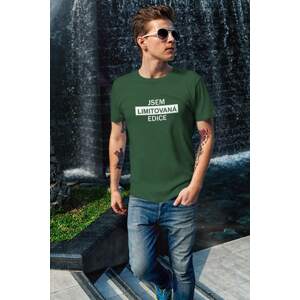 MMO Pánské tričko Jsem limitovaná edice Barva: Láhvově zelená, Velikost: XL