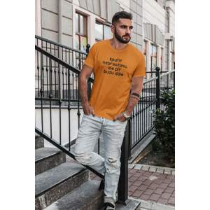MMO Pánské tričko Kouřit nepřestanu Barva: Mandarínková oranžová, Velikost: XL