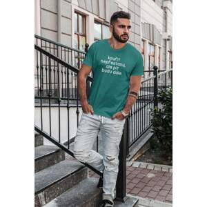 MMO Pánské tričko Kouřit nepřestanu Barva: Smaragdově zelená, Velikost: 2XL