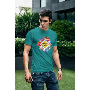 MMO Pánské tričko Značkové tričko Barva: Smaragdově zelená, Velikost: 2XL