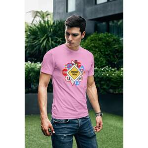 MMO Pánské tričko Značkové tričko Barva: Ružová, Velikost: M