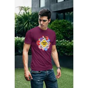 MMO Pánské tričko Značkové tričko Barva: Fuchsiová, Velikost: XL