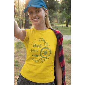 MMO Dámské tričko Najdi svou cestu Barva: Žlutá, Velikost: L