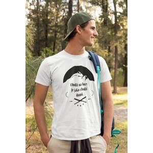 MMO Pánské tričko Chodit na hory Barva: Bíla, Velikost: 2XL