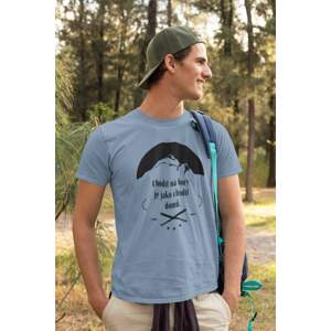 MMO Pánské tričko Chodit na hory Barva: Nebeská modrá, Velikost: M