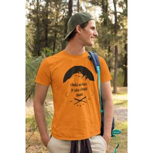 MMO Pánské tričko Chodit na hory Barva: Mandarínková oranžová, Velikost: 2XL