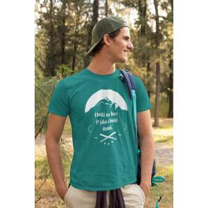 MMO Pánské tričko Chodit na hory Barva: Smaragdově zelená, Velikost: 3XL