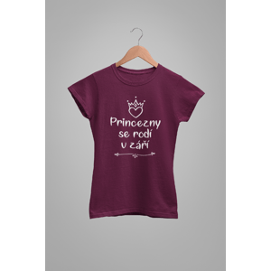 MMO Dámske tričko Princezny se rodí v září Barva: Fuchsiová, Velikost: XS