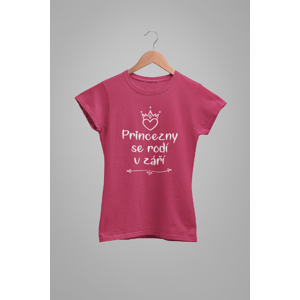 MMO Dámske tričko Princezny se rodí v září Barva: Purpurová, Velikost: L