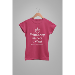MMO Dámske tričko Princezny se rodí v říjnu Barva: Purpurová, Velikost: L