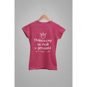 MMO Dámske tričko Princezny se rodí v prosinci Barva: Purpurová, Velikost: XL
