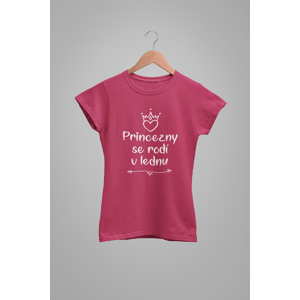 MMO Dámske tričko Princezny se rodí v lednu Barva: Purpurová, Velikost: XL