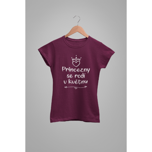 MMO Dámske tričko Princezny se rodí v květnu Barva: Fuchsiová, Velikost: 2XL
