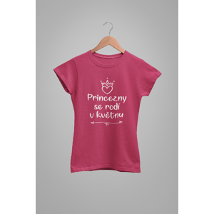 MMO Dámske tričko Princezny se rodí v květnu Barva: Purpurová, Velikost: 2XL