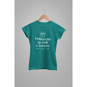 MMO Dámské tričko Princezny se rodí v červnu Barva: Smaragdově zelená, Velikost: 2XL