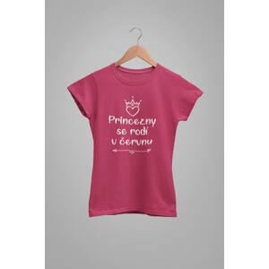 MMO Dámské tričko Princezny se rodí v červnu Barva: Purpurová, Velikost: L