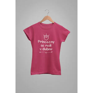 MMO Dámské tričko Princezny se rodí v dubnu Barva: Purpurová, Velikost: L