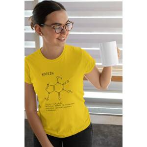 MMO Dámské tričko Kofeín Barva: Žlutá, Velikost: XS