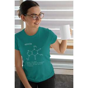 MMO Dámské tričko Kofeín Barva: Smaragdově zelená, Velikost: XL
