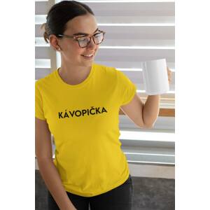 MMO Dámské tričko Kávopička Barva: Žlutá, Velikost: 2XL