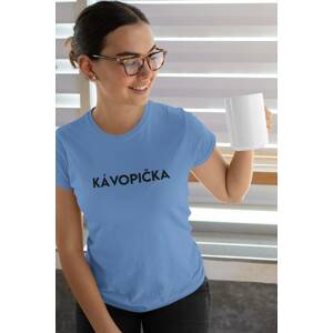 MMO Dámské tričko Kávopička Barva: Světlemodrá, Velikost: XL