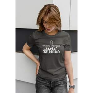 MMO Dámské tričko Skvělá ženská Barva: Tmavá břidlice, Velikost: 2XL