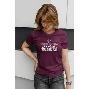 MMO Dámské tričko Skvělá ženská Barva: Fuchsiová, Velikost: XS