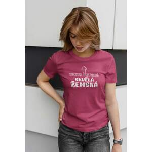 MMO Dámské tričko Skvělá ženská Barva: Purpurová, Velikost: XL