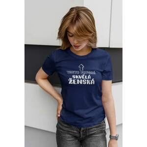 MMO Dámské tričko Skvělá ženská Barva: Půlnoční modrá, Velikost: XL
