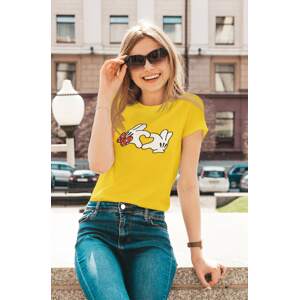 MMO Dámské tričko Ruky Minnie Barva: Žlutá, Velikost: 2XL