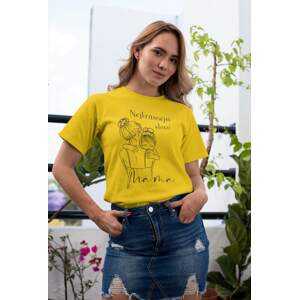 MMO Dámské tričko Nejkrásnější slovo Barva: Žlutá, Velikost: 2XL