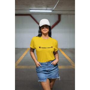 MMO Dámské tričko Shořím v pekle Barva: Žlutá, Velikost: XL