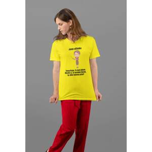 MMO Dámské tričko Učitelka Barva: Citrónová, Velikost: XL