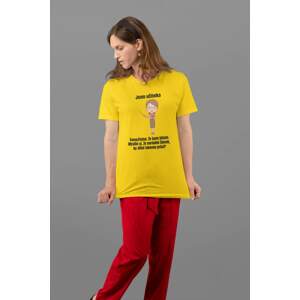 MMO Dámské tričko Učitelka Barva: Žlutá, Velikost: XS