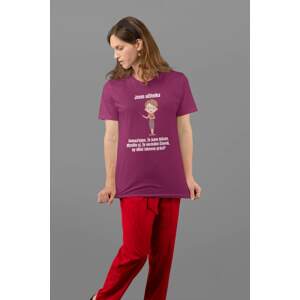 MMO Dámské tričko Učitelka Barva: Fuchsiově červená, Velikost: 2XL