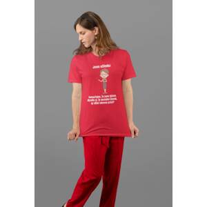 MMO Dámské tričko Učitelka Barva: Červená, Velikost: XL