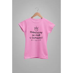 MMO Dámské tričko Princezny se rodí v červenci Barva: Ružová, Velikost: S