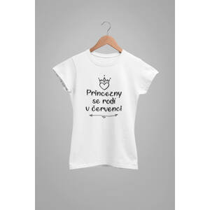 MMO Dámské tričko Princezny se rodí v červenci Barva: Bíla, Velikost: XL