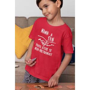 MMO Chlapecké tričko Máma a syn pouto Barva: Červená, Velikost: 146