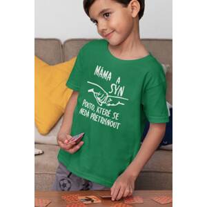 MMO Chlapecké tričko Máma a syn pouto Barva: Trávová zelená, Velikost: 110