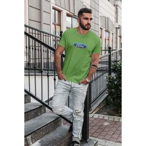 MMO Pánské tričko s logem auta Ford Barva: Hrášková zelená, Velikost: XL