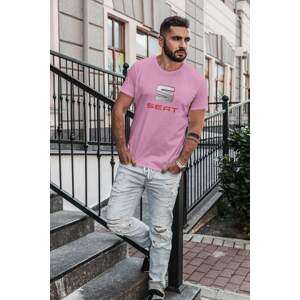 MMO Pánské tričko s logem auta Seat Barva: Ružová, Velikost: L