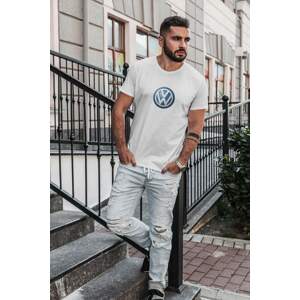 MMO Pánské tričko s logem auta Volkswagen Barva: Bíla, Velikost: 2XL